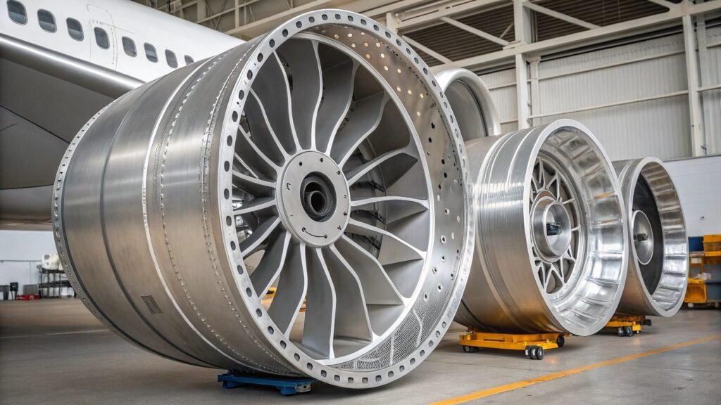 alt with keywords: close-up of aircraft structure showing aluminum alloy tubing and components